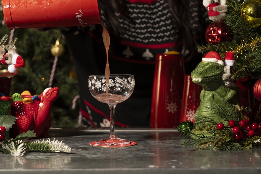 A zero-proof Tinsel and Tart being finished behind the bar.